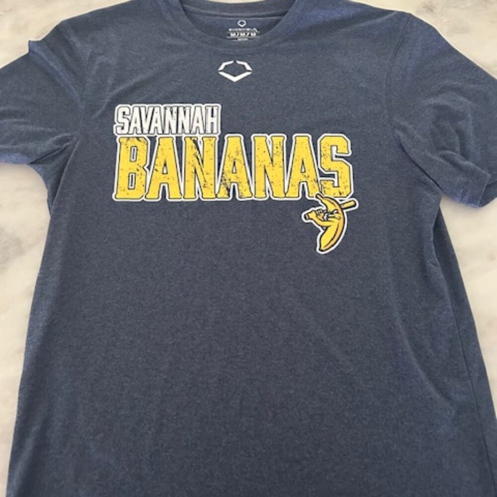 Savannah Bananas EvoShield Block Short Sleeve Tech T-Shirt Size Medium